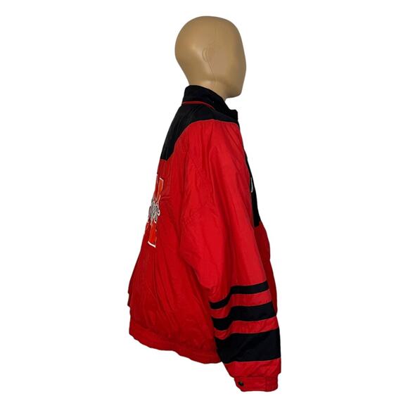 Vintage Apex One 90s Nebraska Huskers University Pullover Red Puffer Coat Mens L - Picture 5 of 6